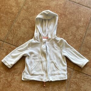 Cat & Jack White Terry Cloth Hoodie 18 months